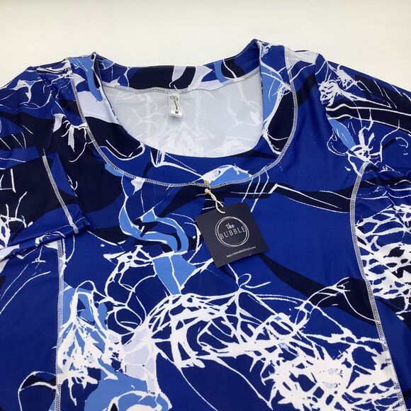 The Bubble‎ Womens Lexi Long Sleeve Top Blue Floral Size Medium NWT - Picture 3 of 10